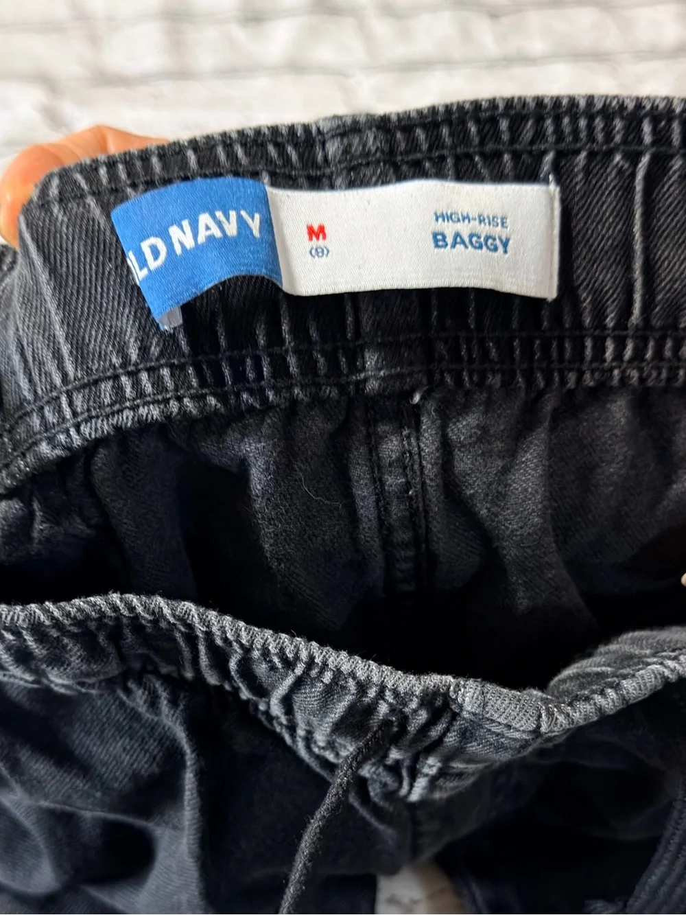 Old Navy Kids Black Bootcut Jeans with Drawstring Waist